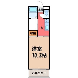 宇都宮駅東口駅 徒歩2分 3階の物件間取画像